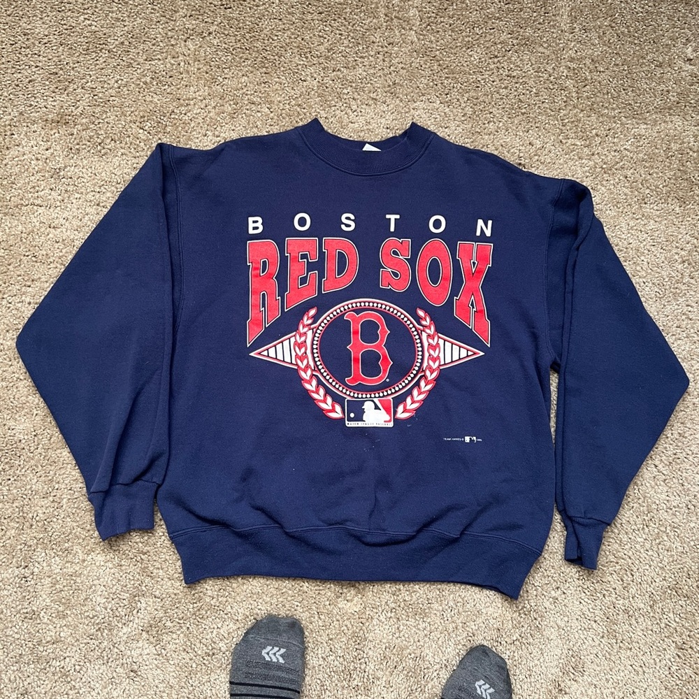 Vintage 1993 MLB Boston Red Sox Navy Crewneck Sweater